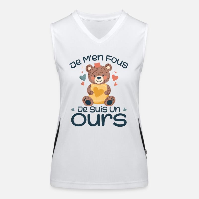 Es ist mir egal, ich bin ein Bär Funktionelles Kontrast-Tank Top für Frauen