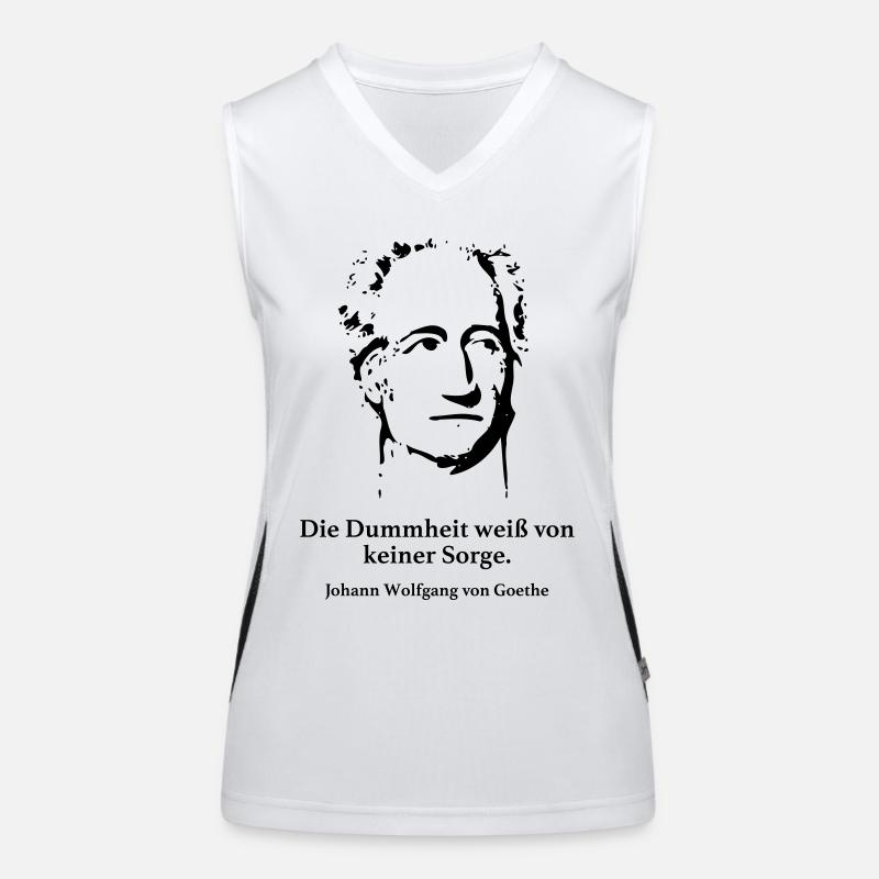 Goethe: The stupidity knows no concern. Women's Functional Contrast Tank Top