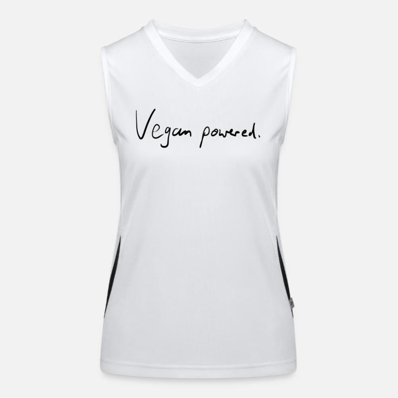 Vegan powered. Funktionelles Kontrast-Tank Top für Frauen