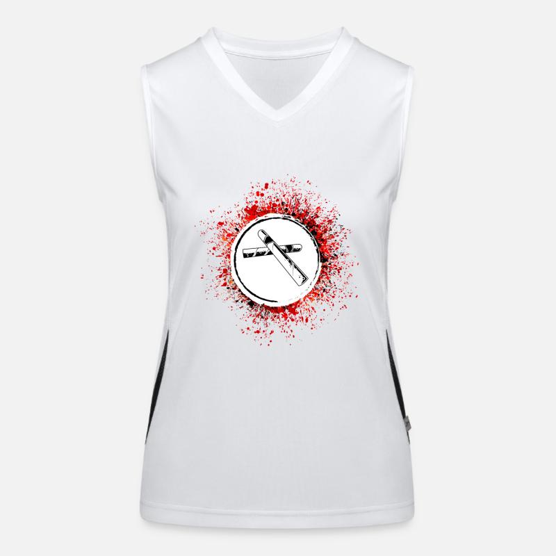 Cigar Symbol Women's Functional Contrast Tank Top