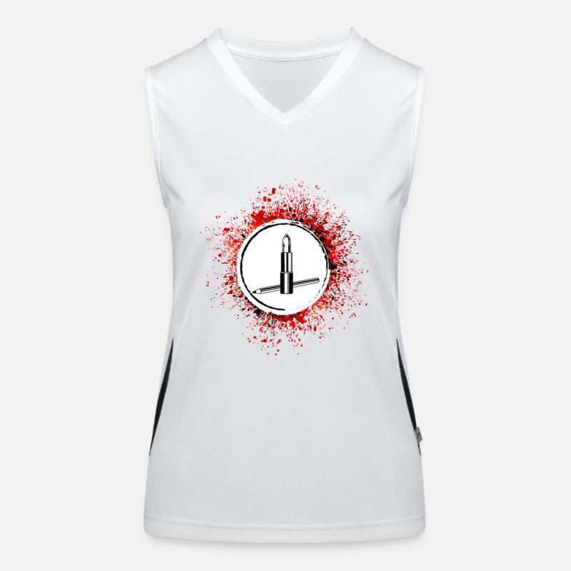 Make Up Kosmetik Icon Funktionelles Kontrast-Tank Top für Frauen