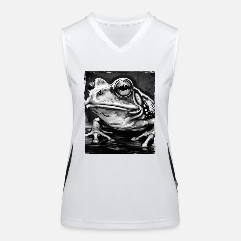 Frog Portrait Women's Functional Contrast Tank Top