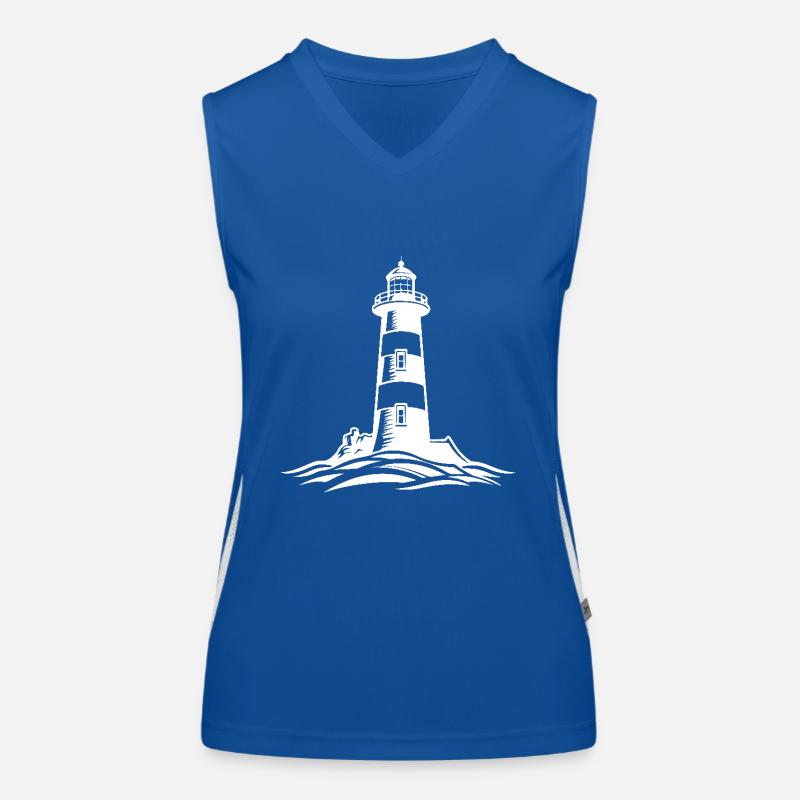 Leuchtturm Symbol Funktionelles Kontrast-Tank Top für Frauen