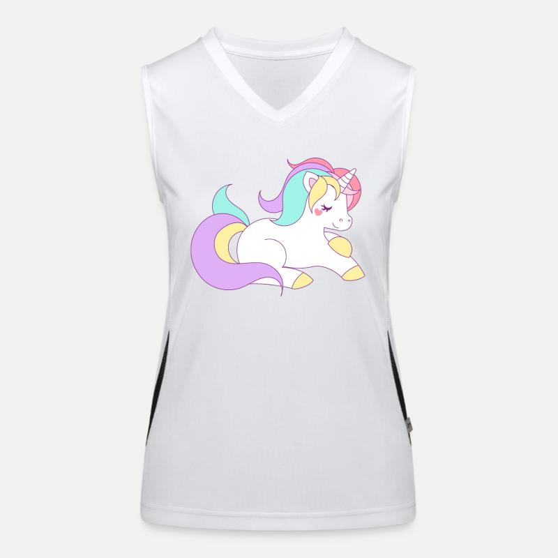 Süßes Einhorn Funktionelles Kontrast-Tank Top für Frauen