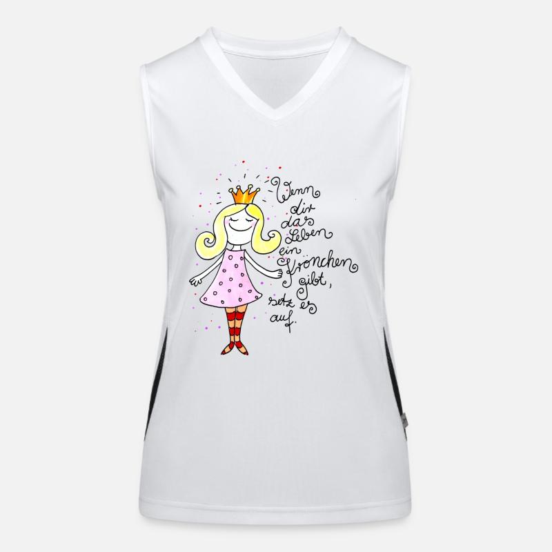 Wenn dir das Leben ein Krönchen gibt Funktionelles Kontrast-Tank Top für Frauen
