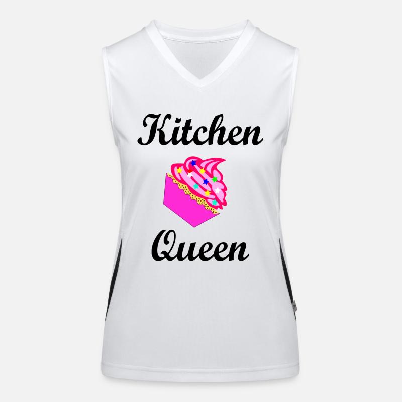 Kitchenqueen - the baking and kitchen queen Women's Functional Contrast Tank Top
