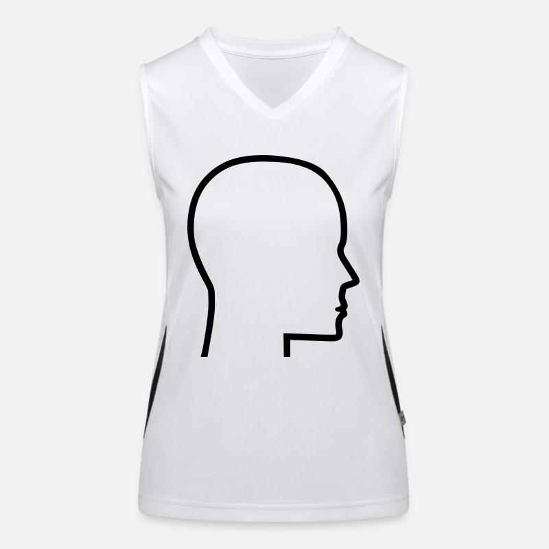 Kopf Funktionelles Kontrast-Tank Top für Frauen