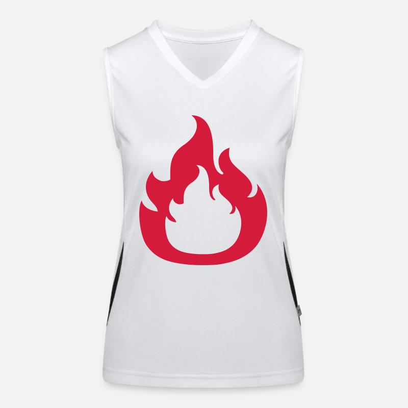 Logo fire design Women's Functional Contrast Tank Top