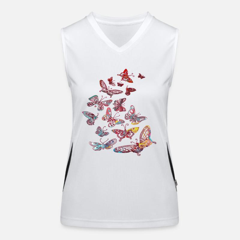 Butterfly tattoo Women's Functional Contrast Tank Top