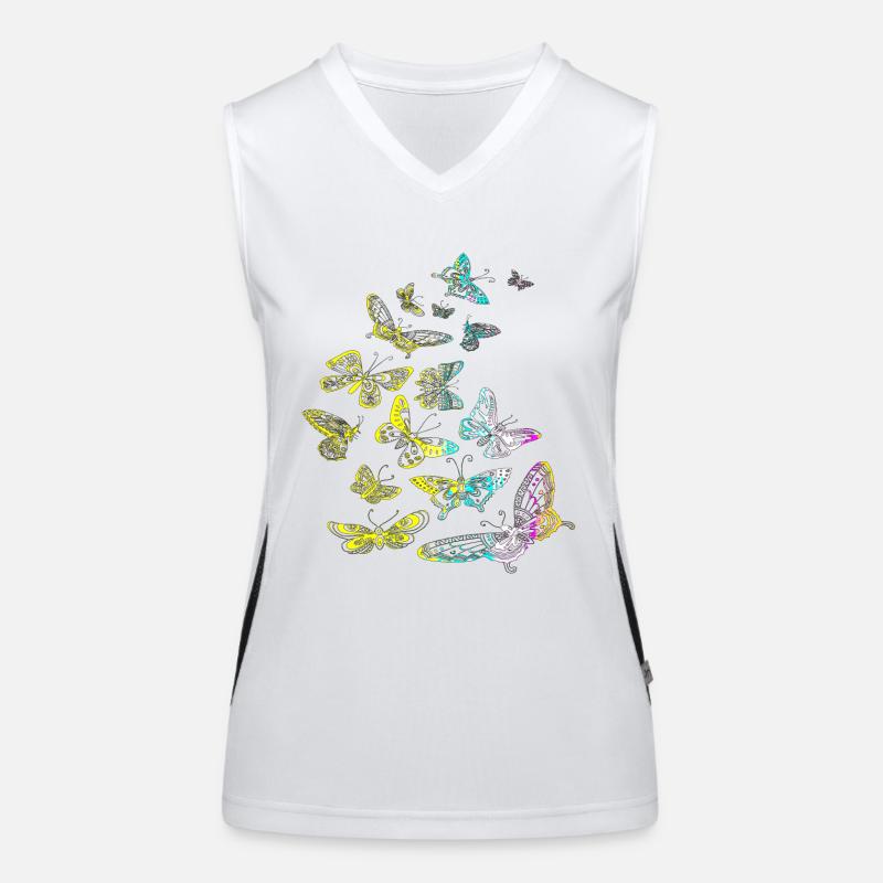 Butterfly tattoo Women's Functional Contrast Tank Top