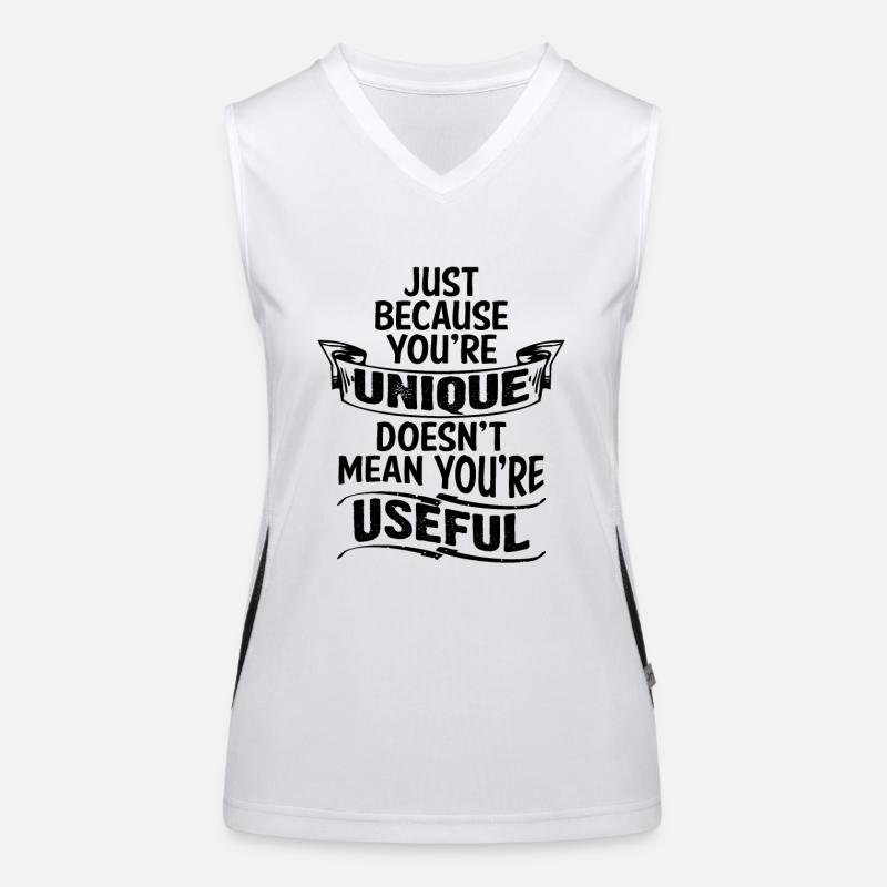 UNIQUE DOESNT MEAN USEFUL Women's Functional Contrast Tank Top