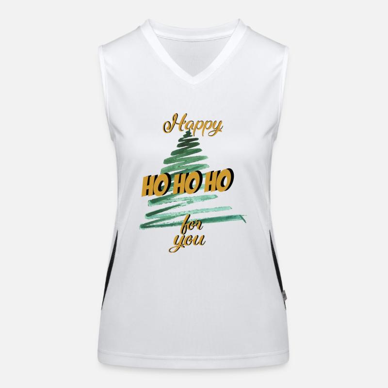 Weihnachten Hohoho Christbaum Funktionelles Kontrast-Tank Top für Frauen
