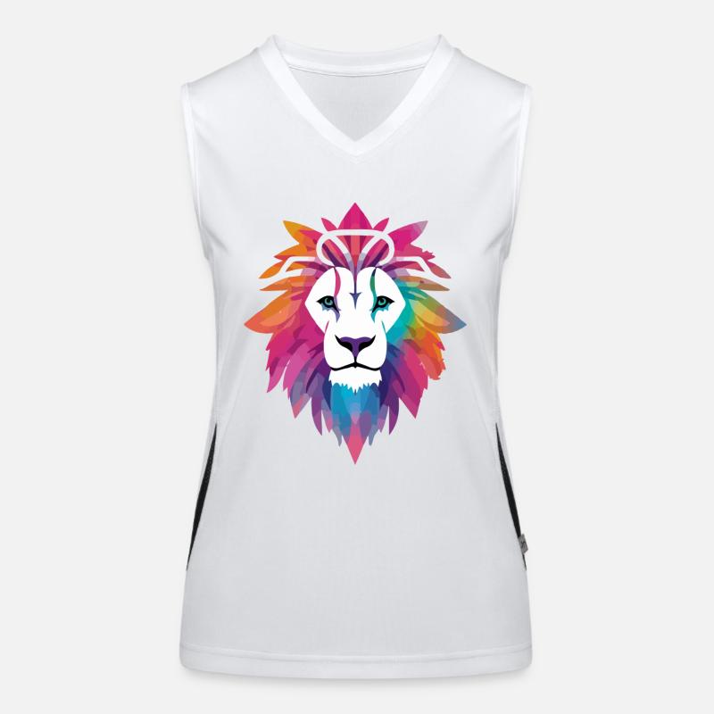 Lou der Löwe Funktionelles Kontrast-Tank Top für Frauen