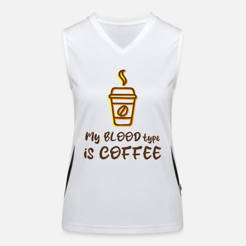 Meine Blutgruppe ist Kaffee Funktionelles Kontrast-Tank Top für Frauen