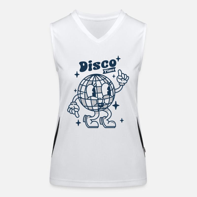 disco time Funktionelles Kontrast-Tank Top für Frauen