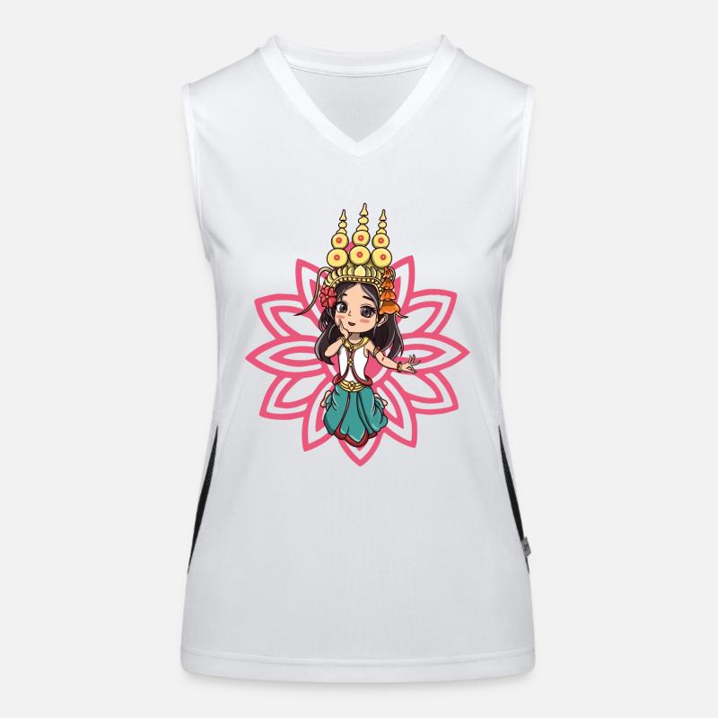 Cambodia Tradition Dance Khmer Apsara I Gift Women's Functional Contrast Tank Top