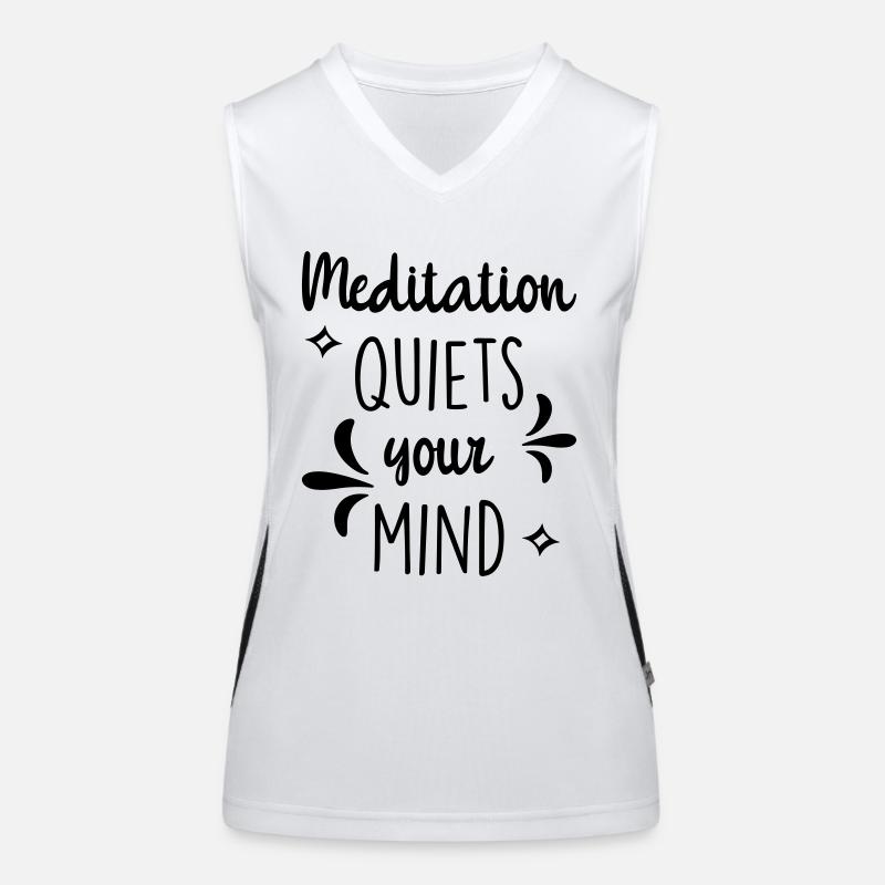 Meditation quiets your mind Débardeur respirant contrasté Femme