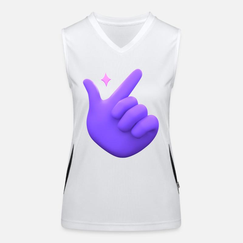 3D-Handschnippen mit den Fingern Funktionelles Kontrast-Tank Top für Frauen