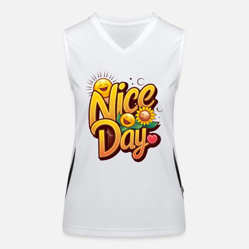 "Solacito de Amor: 'Nice Day'-Design zur Verschönerung Funktionelles Kontrast-Tank Top für Frauen