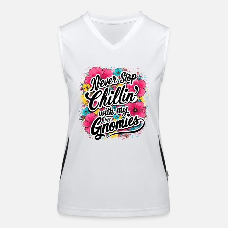 Never Stop Chillin mit Mama-Wichtel-Design Funktionelles Kontrast-Tank Top für Frauen