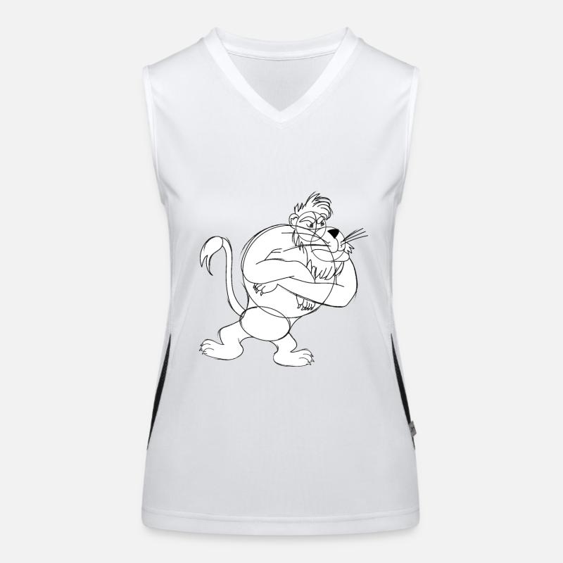 Wütender Löwe Funktionelles Kontrast-Tank Top für Frauen
