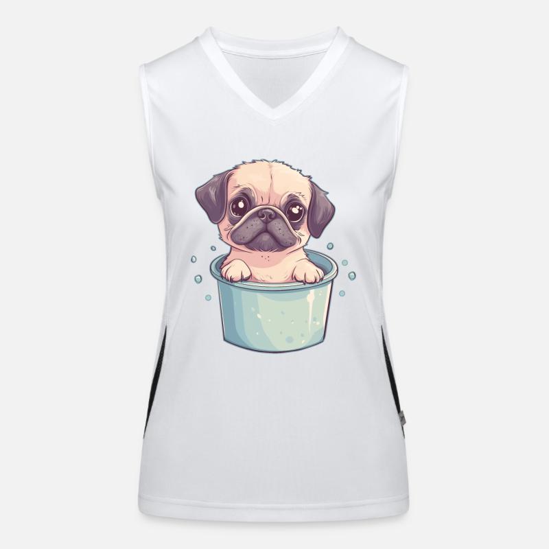 Pug Bath Women's Functional Contrast Tank Top