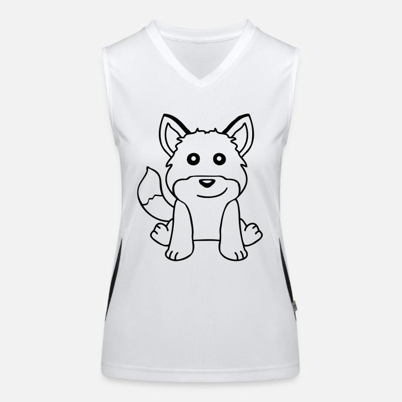 Fuchs Rotfuchs Wildes Tier Schlauer Wald Bewohner Funktionelles Kontrast-Tank Top für Frauen