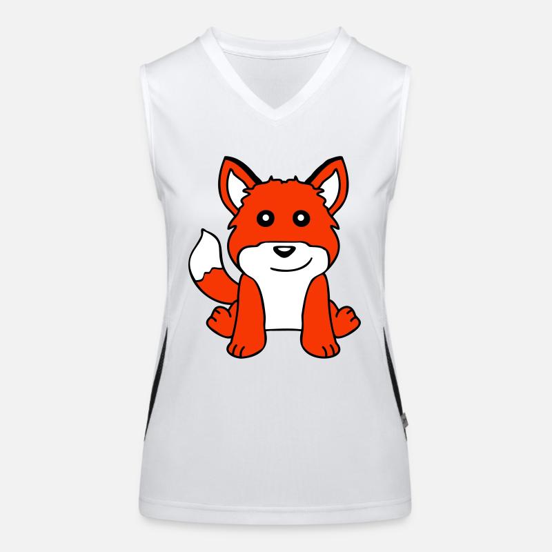 Fuchs Rotfuchs Wildes Tier Schlauer Wald Bewohner Funktionelles Kontrast-Tank Top für Frauen