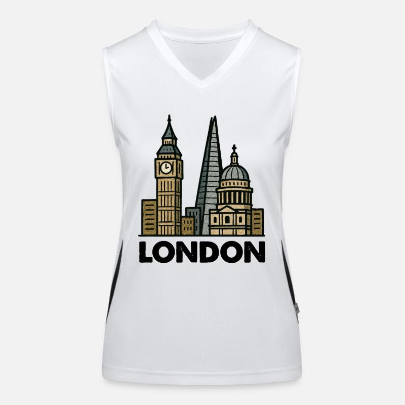 Skyline de Londres Débardeur respirant contrasté Femme