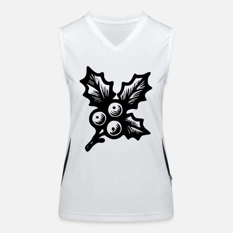 Christmas holly Women's Functional Contrast Tank Top