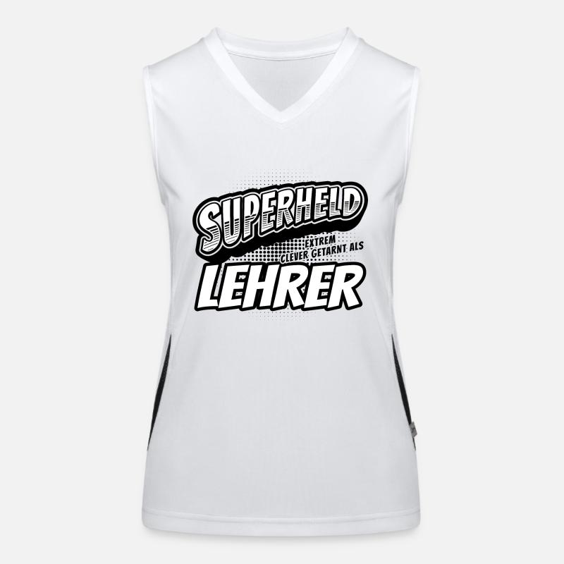 Superheld, clever getarnt als Lehrer Funktionelles Kontrast-Tank Top für Frauen