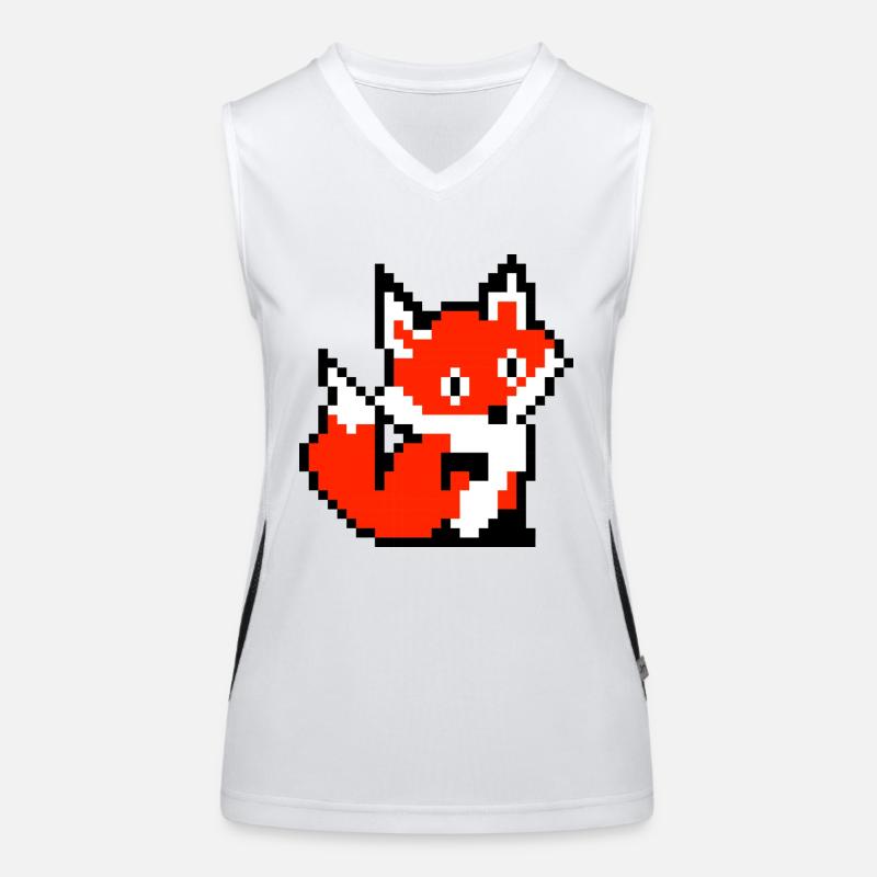 Fox Fox Paw rétro conception de chemise de pixel Débardeur respirant contrasté Femme