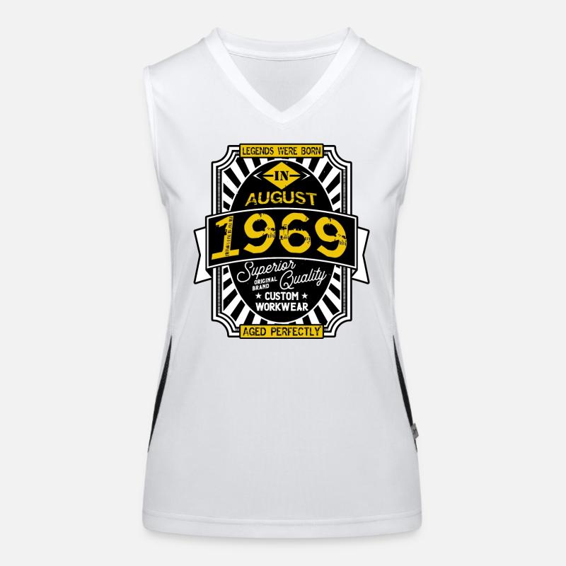 1969 AUGUST Women's Functional Contrast Tank Top