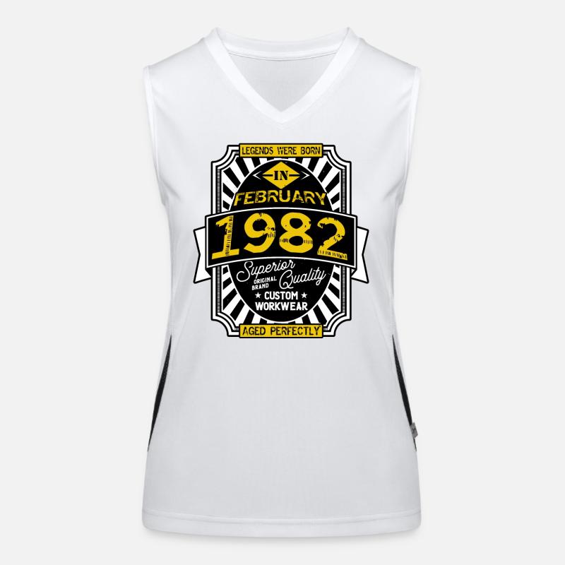 1982 FEBRUARY Women's Functional Contrast Tank Top