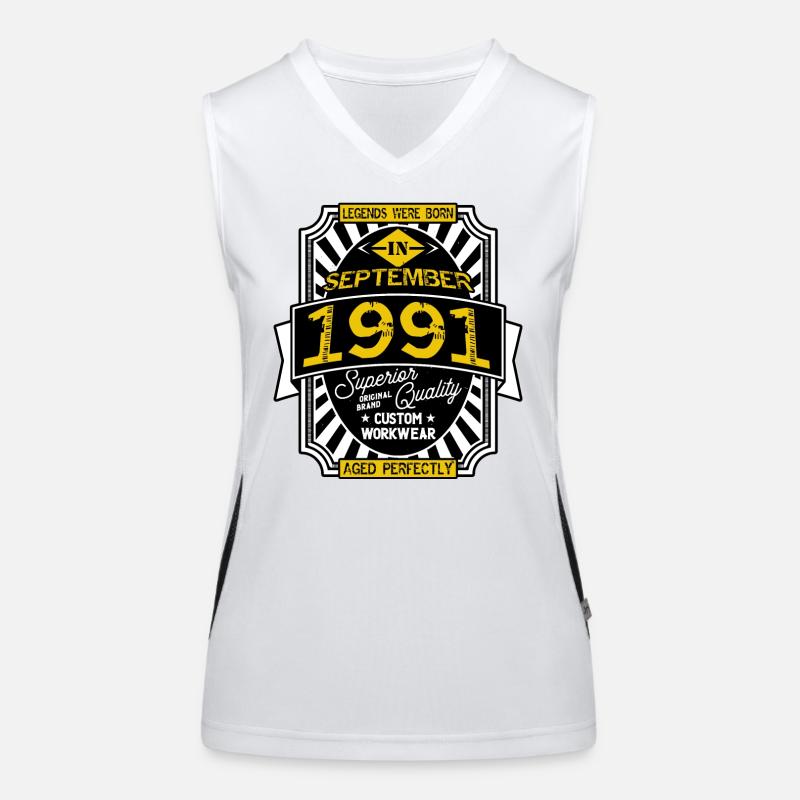 1991 SEPTEMBER Women's Functional Contrast Tank Top