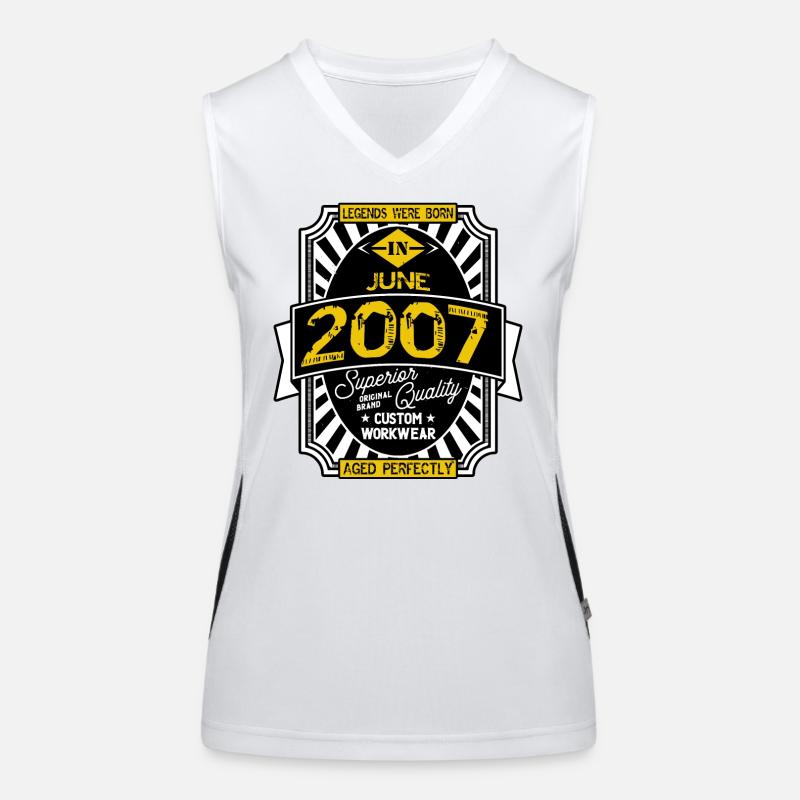 2007 JUNE Débardeur respirant contrasté Femme