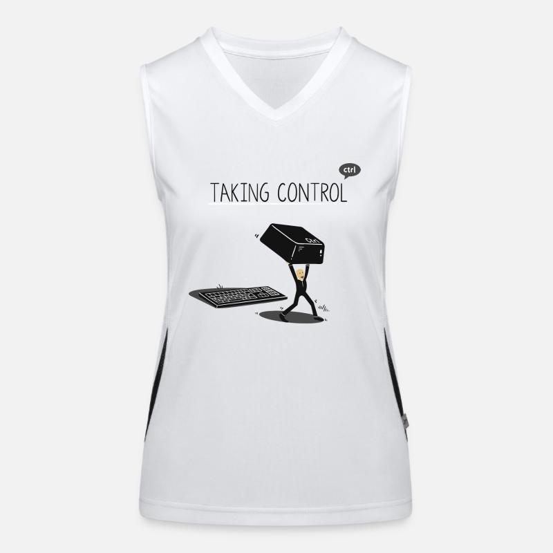 Geek PC Freak lustig Geschenk Weihnachten Nerd Funktionelles Kontrast-Tank Top für Frauen
