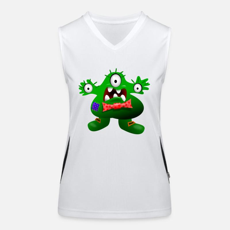 Das lustige Monster mit den 3 Augen Funktionelles Kontrast-Tank Top für Frauen