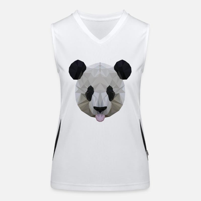 Polygon Panda Funktionelles Kontrast-Tank Top für Frauen