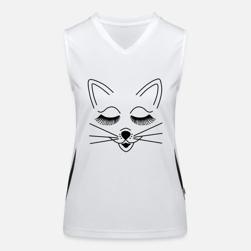 Souris amant de chat chat chat mignon doux Débardeur respirant contrasté Femme