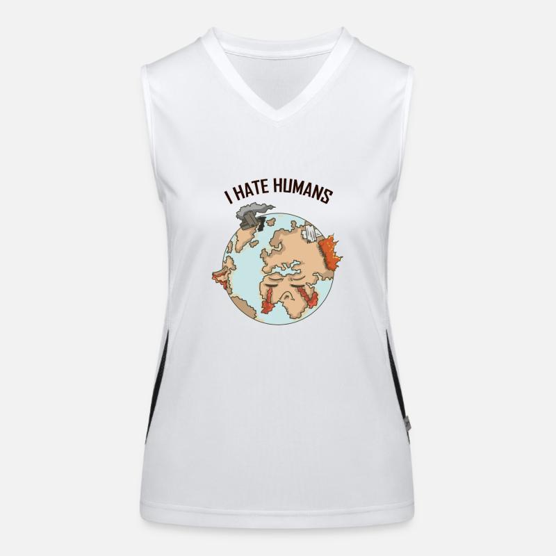 Erde Umweltschutz Funktionelles Kontrast-Tank Top für Frauen