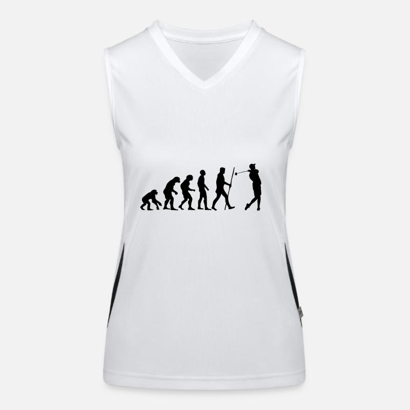 Evolution Golf als Geschenk Funktionelles Kontrast-Tank Top für Frauen