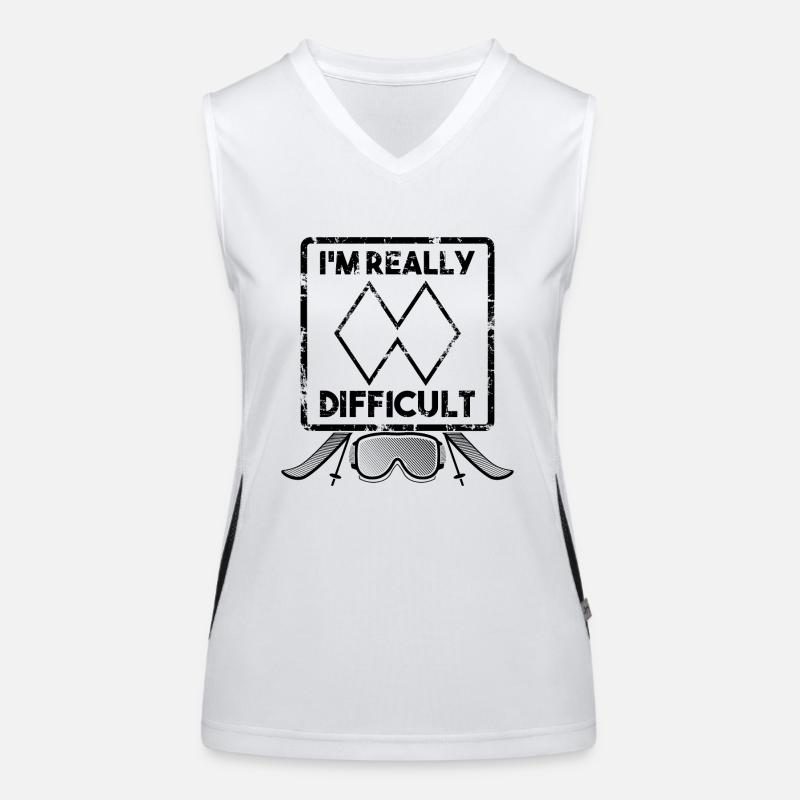 Complicated People Difficult Ski Snowboard Women's Functional Contrast Tank Top