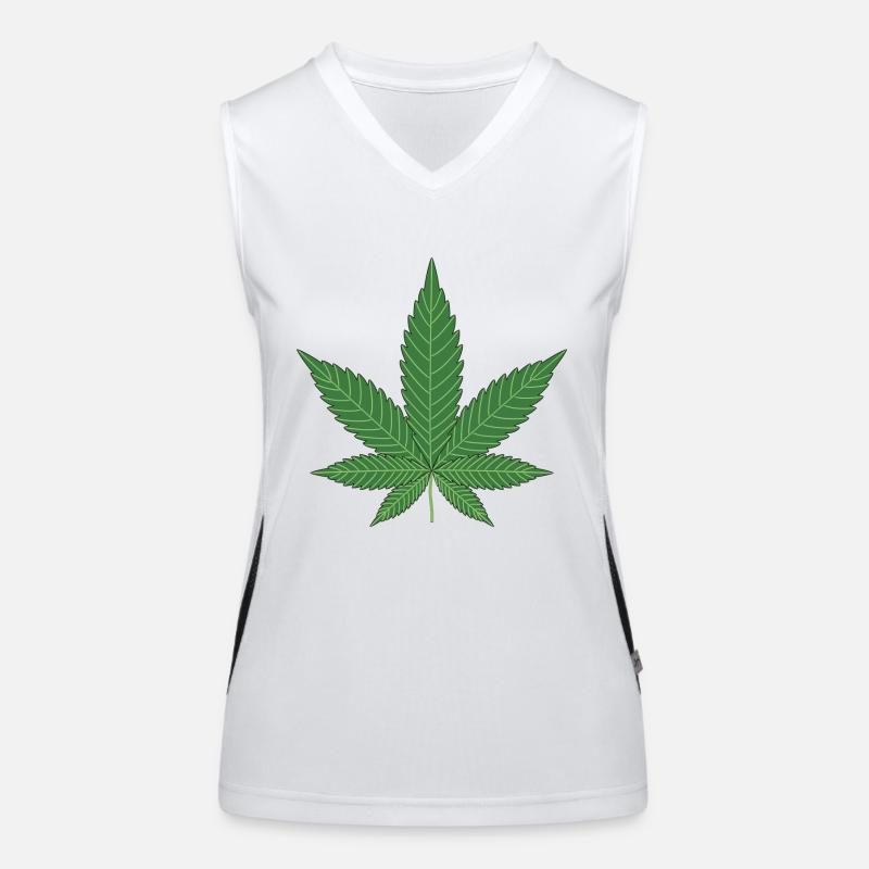 Hanfblatt Geschenk Idee Funktionelles Kontrast-Tank Top für Frauen