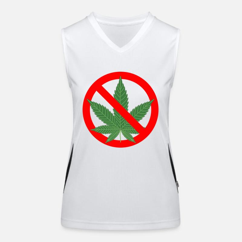 Aucune interdiction de cannabis Débardeur respirant contrasté Femme