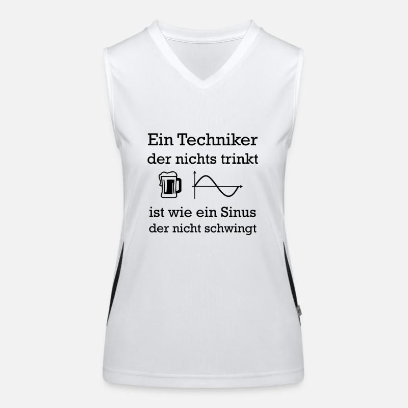 Techniker Sinus Funktionelles Kontrast-Tank Top für Frauen