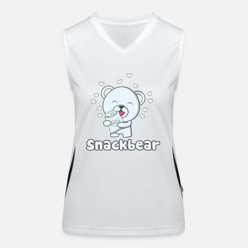Snack bear / snack bear with heart Women's Functional Contrast Tank Top