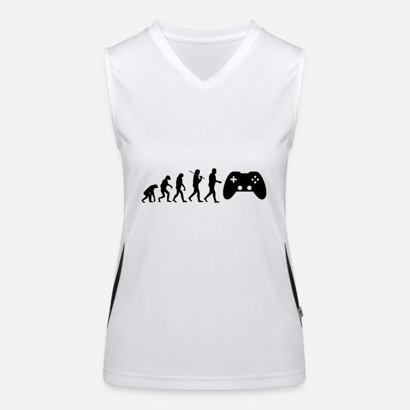Gaming Evolution Entwicklung des Gaming Geschenk Funktionelles Kontrast-Tank Top für Frauen