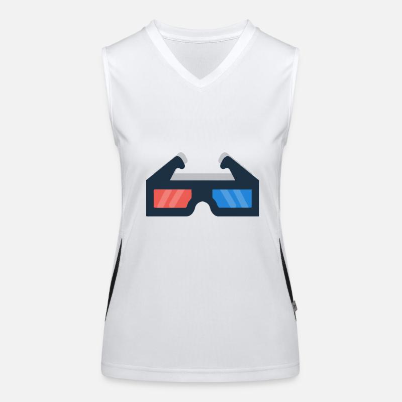 Kino 3-D Brille! Geschenk Idee Funktionelles Kontrast-Tank Top für Frauen