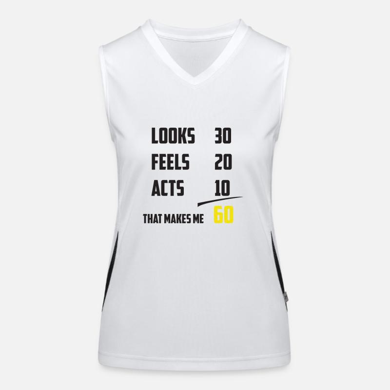 That's the 60th birthday present - Women's Functional Contrast Tank Top - white/black